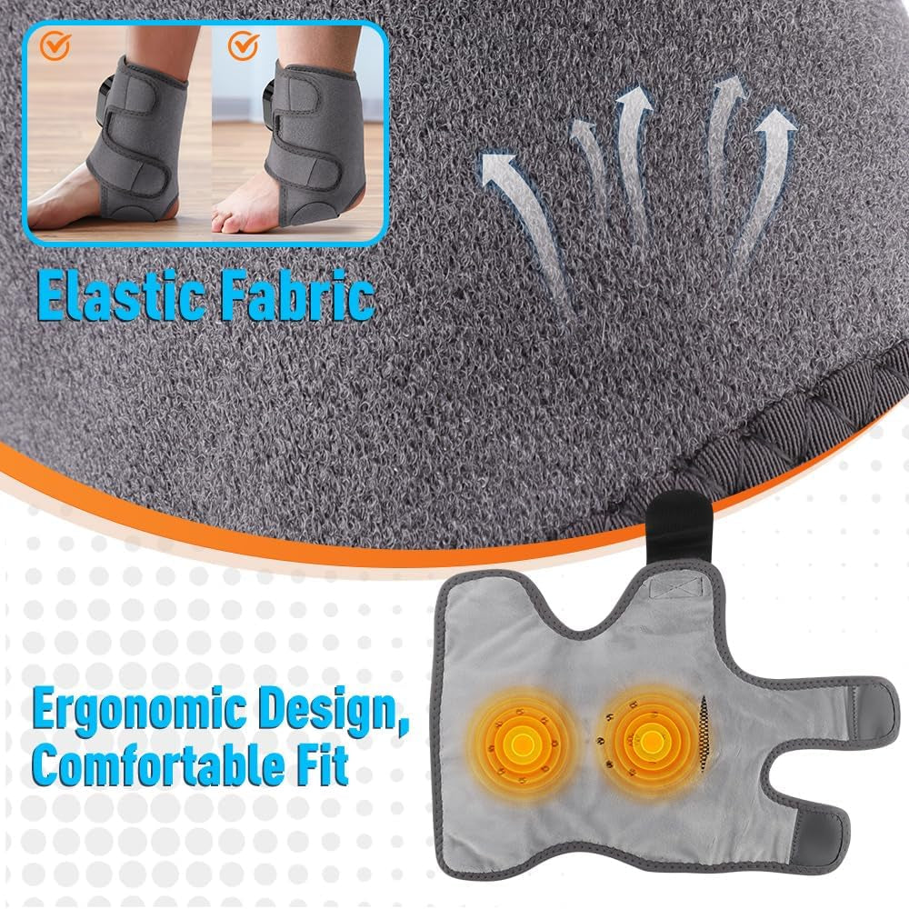 2-Pack Foot Renew Foot Massager, Cordless Ankle Heating Pad with Massager