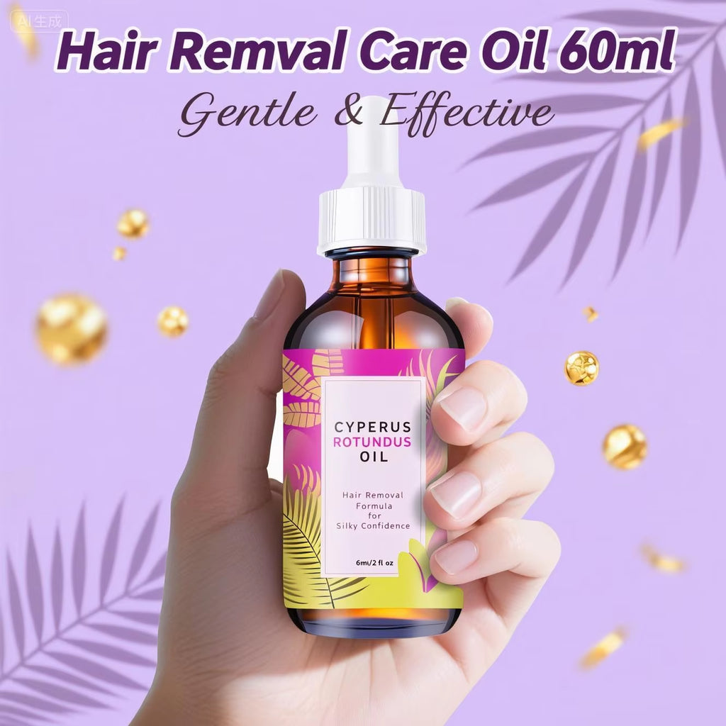 Natural Hair Minimizing & Skin Softening Oil 60Ml - Jojoba & Almond Formula, Supports Hair Growth Care & Smooth Skin Feel.