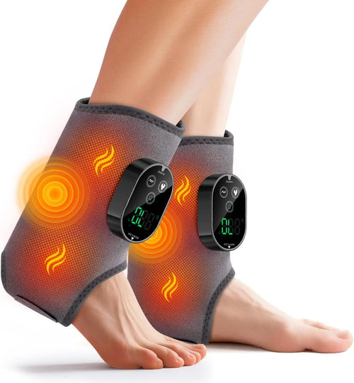 2-Pack Foot Renew Foot Massager, Cordless Ankle Heating Pad with Massager