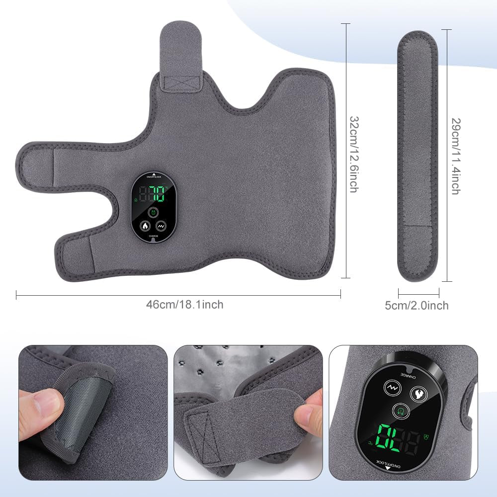 2-Pack Foot Renew Foot Massager, Cordless Ankle Heating Pad with Massager
